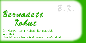 bernadett kohut business card